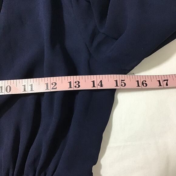 LULU'S S Blue All My Life V-Neck Side Slit Long Puff Sleeve Maxi Dress NEW B102 - Picture 6 of 10